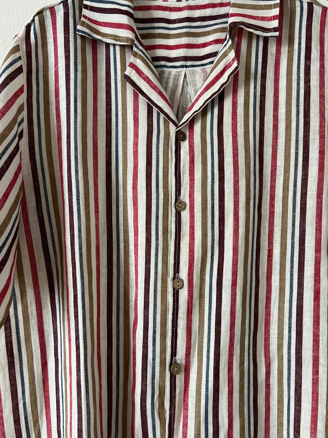 Striped Private Mood, Short Sleeved Shirt