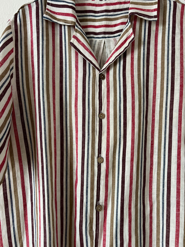 Striped Private Mood, Short Sleeved Shirt
