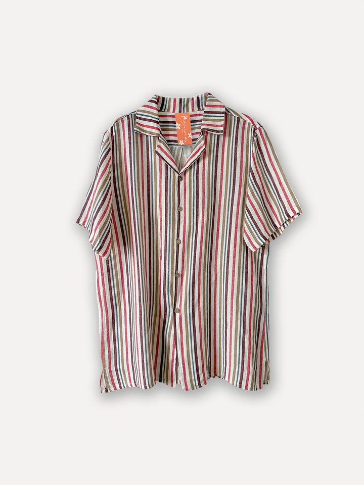 Striped Private Mood, Short Sleeved Shirt