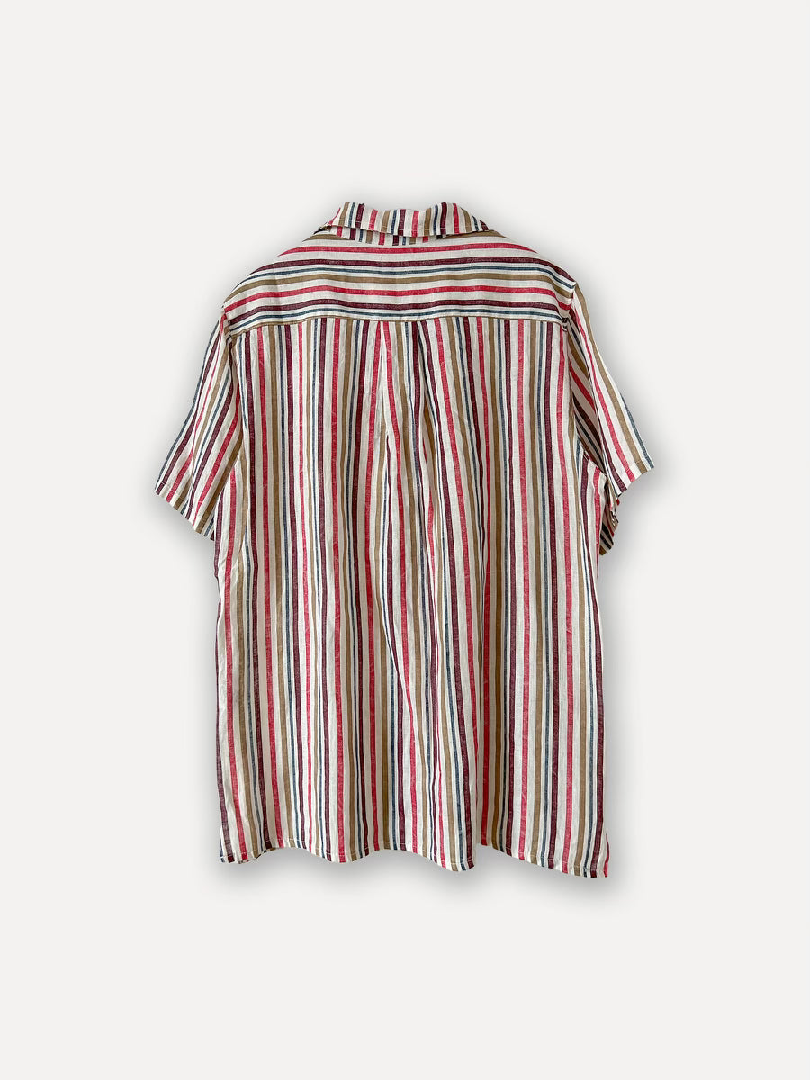 Striped Private Mood, Short Sleeved Shirt